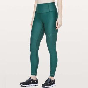 Lululemon Zoned In Tight Green Jasper Size 12